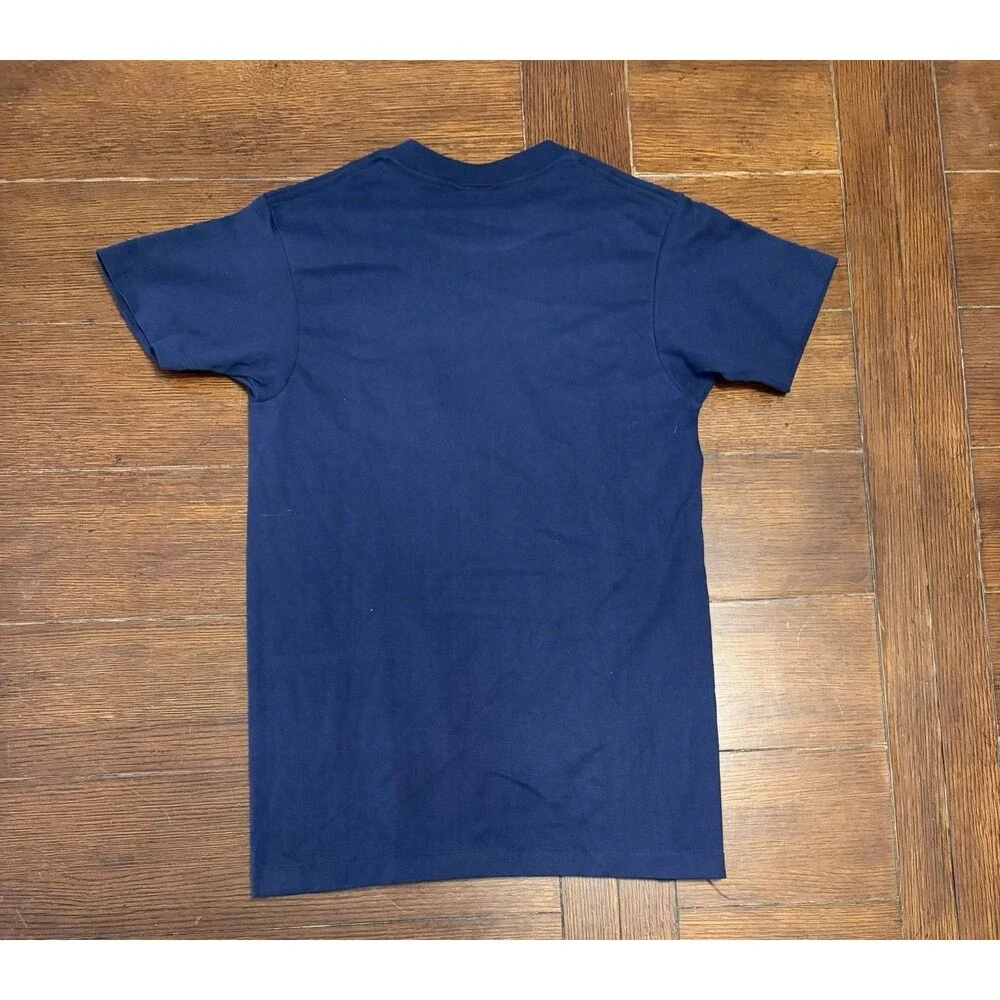 Vintage Men’s Size S 80s ADIDAS TREFOIL THREE STRIPE LOGO t-shirt Single Stitch